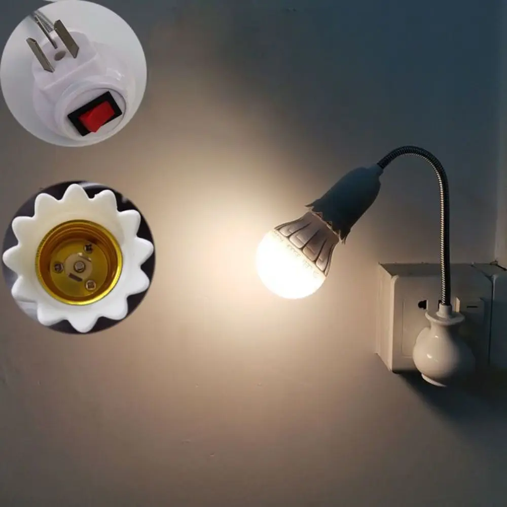 

Universal Night Light E27 Screw Flexible Lamp Holder Bulb Socket Extension Converter Lamp Base