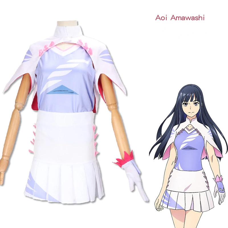 

Aoi Amawashi Cosplay Costume Golf Dress Short Anime BIRDIE WING-Golf Girls' Story- Wig Halloween Performance Gymnastics Clothing