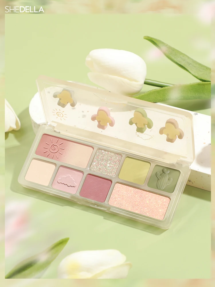 

SHEDELLA Low Saturation Eye Shadow Matte Eyeshadow Palette Pure Desire Style Daily Light Makeup Green