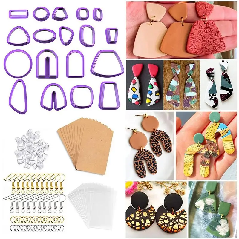 

118 Pcs Clay Cutters Set Multi Shapes Craft Cutting Mold Stainless Steel Handmade DIY Jewelry For Earrings Jewelry Making