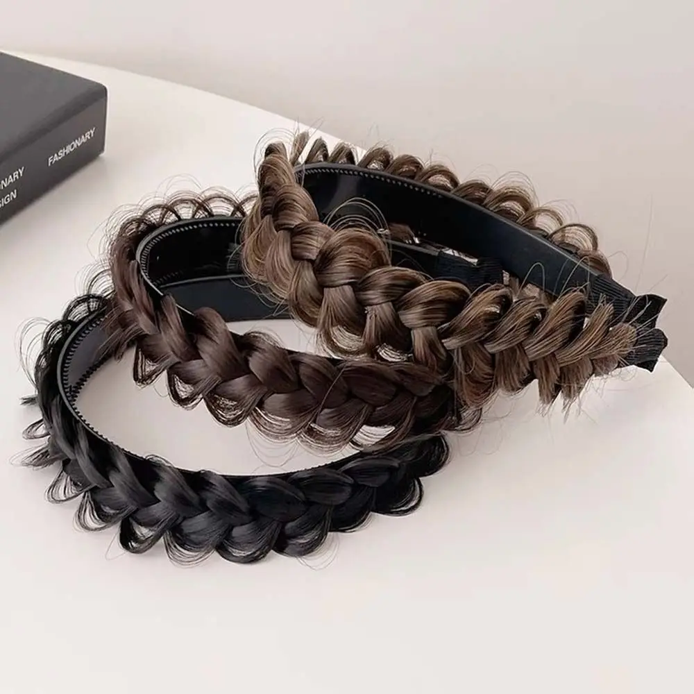 

Cute Fashion Women's Hair Band Adjustable Creative Hairpiece Headwear For Girl Simple Fishbone Braid Hair Band