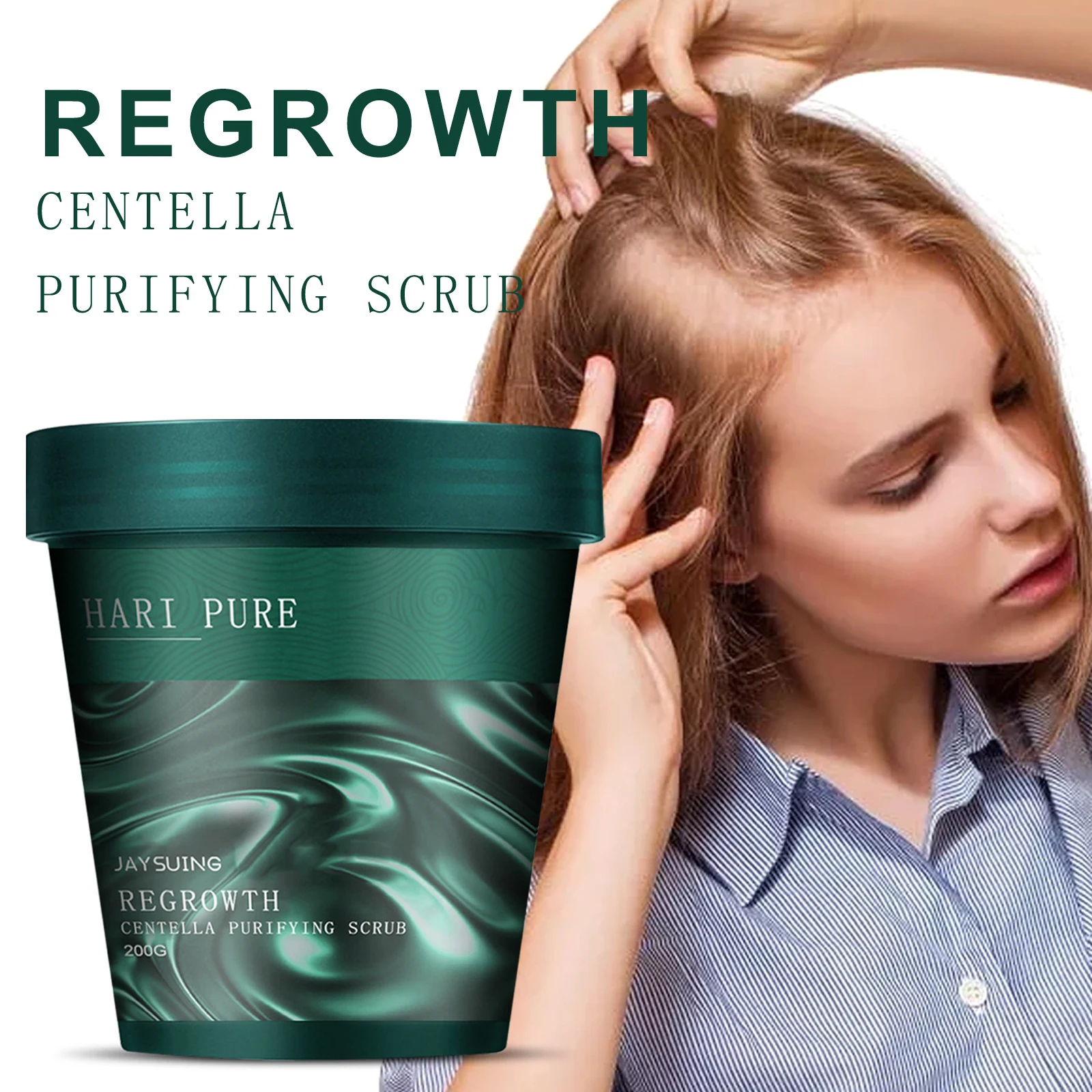 

Hair Growth Centella Ginger Salt Anti-dandruff Shampoo Scalp Soothing Shampoo Deep Cleansing Scalp Scrub