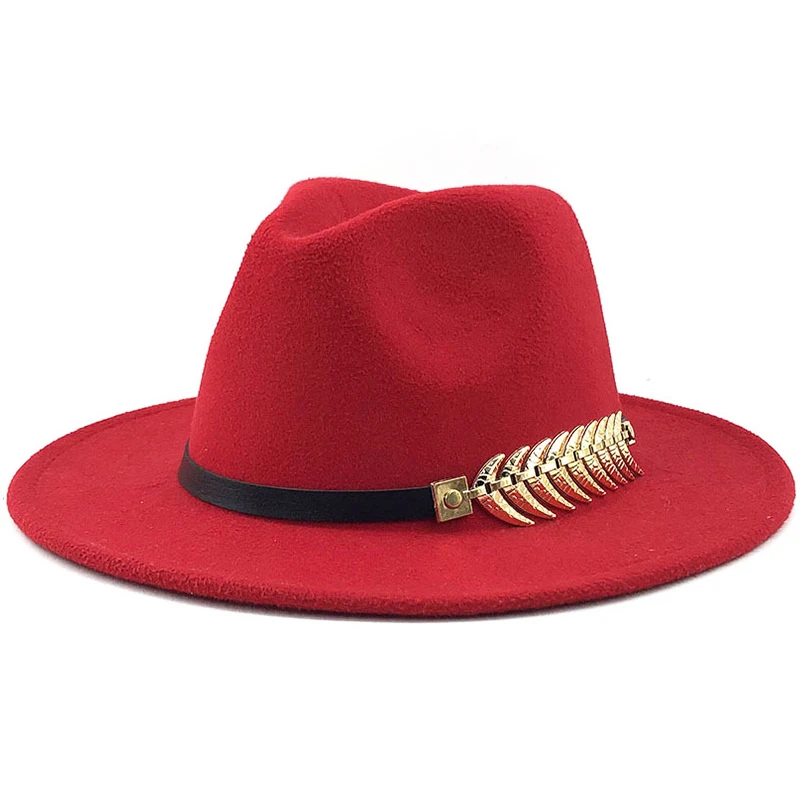 

Women Special Felt Hat Men Fedora Hats with Belt Vintage Trilby Caps Wool Fedora Warm Jazz Caps Chapeau Femme Feutre Panaman Cap