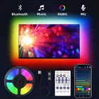 Светодиодная ленсветильник RGB 5050 USB WS2812B, гибкая Диодная лампа, лента с инфракрасным Bluetooth управлением, радужным эффектом, постоянный ток 5 В, подсветка телевизора, декоративсветильник освещение