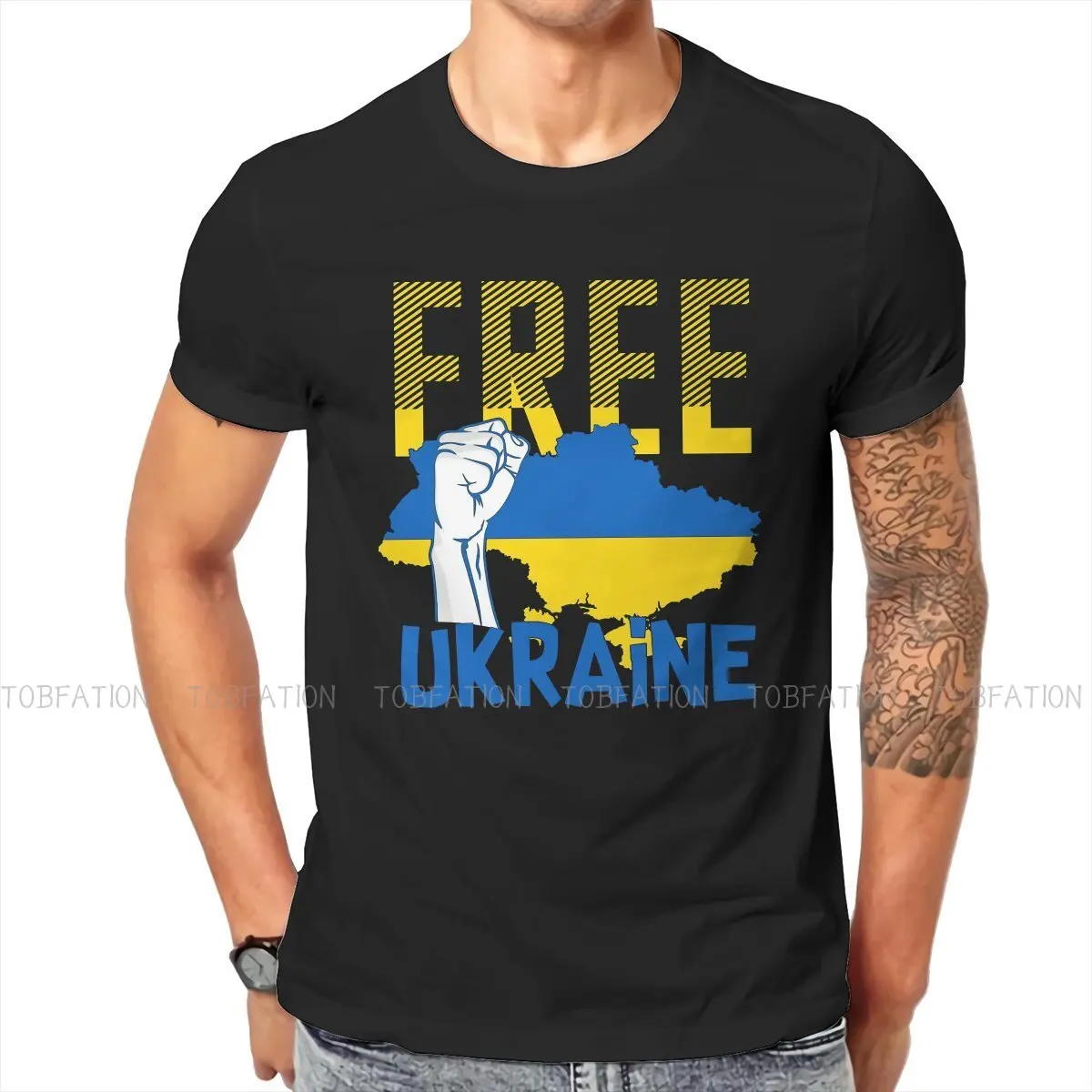 

Футболка с надписью «Stop the Wars No War Free» на Украине, Классическая гранж-футболка высокого качества, свободная футболка с круглым вырезом и коро...