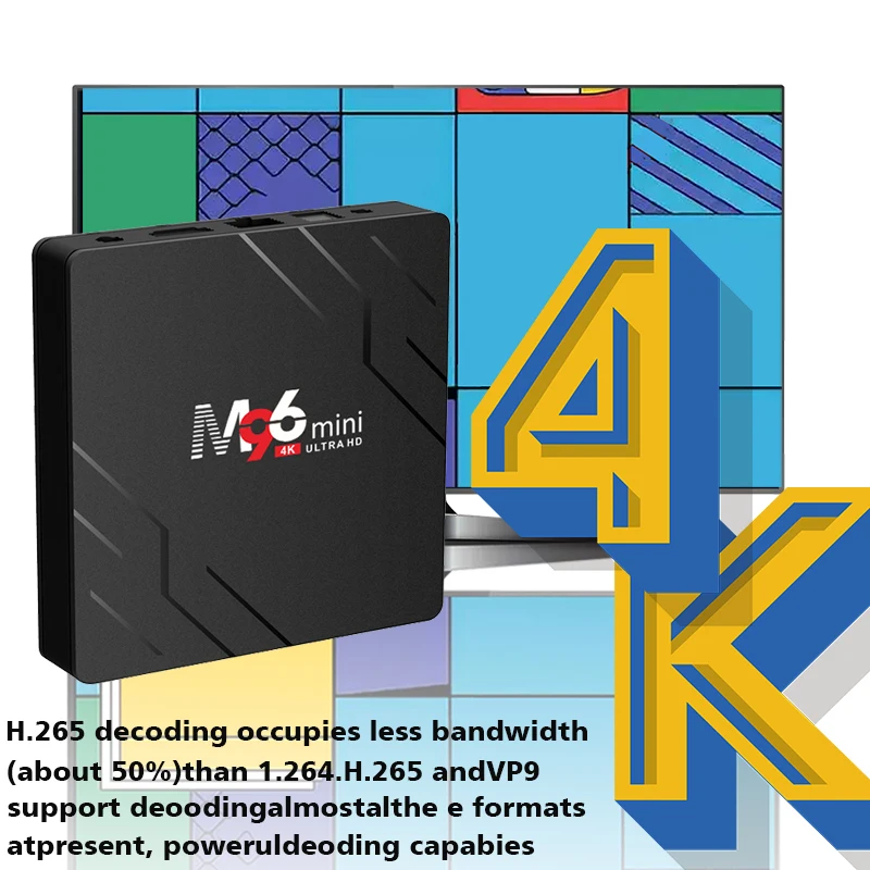 ТВ-приставка M96 Mini на Android RockChip3228A поддержка iptv Двойной Wi-Fi 2 4 ГГц/Φ 4K 9 0 Google Youtube Netflix