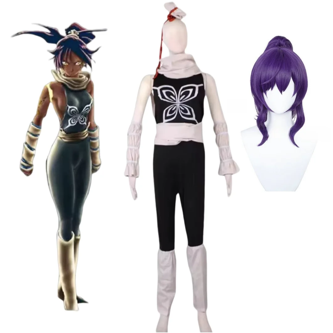 Фото Аниме BLEACH Shihouin Yoruichi костюмы для косплея парик №1