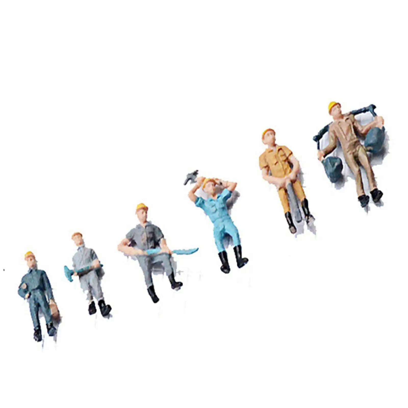 

10Pcs 1/43 Miniature Model Railroad Worker Figures O Scale Resin Figurines Tiny People Sand Table Scene DIY Projects Decoration