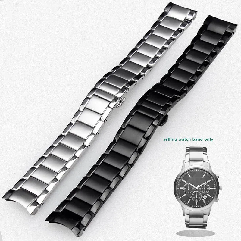 Ремешок из нержавеющей стали для часов Armani AR2448 2447 2432 2433 2458 2434 модный трендовый