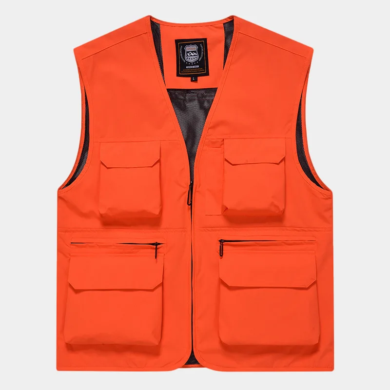 

Men Sleeveless Vest Jacket Casual Breathable Multipockets 8colors Waistcoat Outdoor Functional Fishing Hiking Hunting Coletes