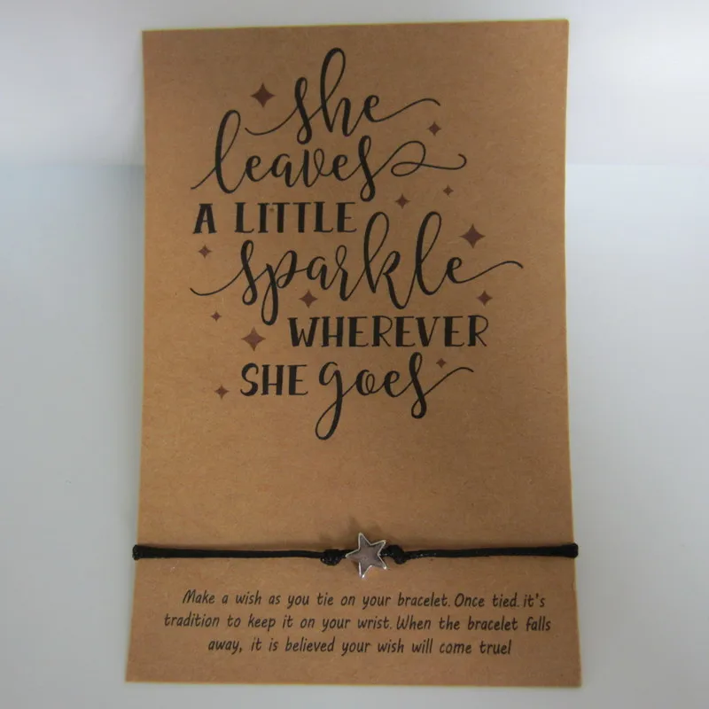 

she leaves a little sparkle wherever she goes wish bracelets for gifts friends