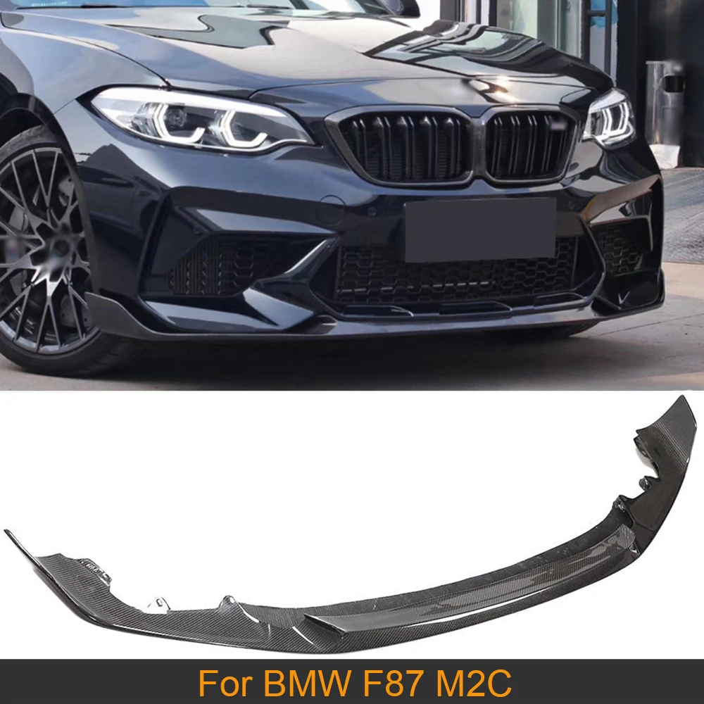 

Автомобильный передний бампер, спойлер для BMW F87 M2, конкурс M2C 2018 2019 2020, передний бампер, спойлер для губ, подбородок из углеродного волокна