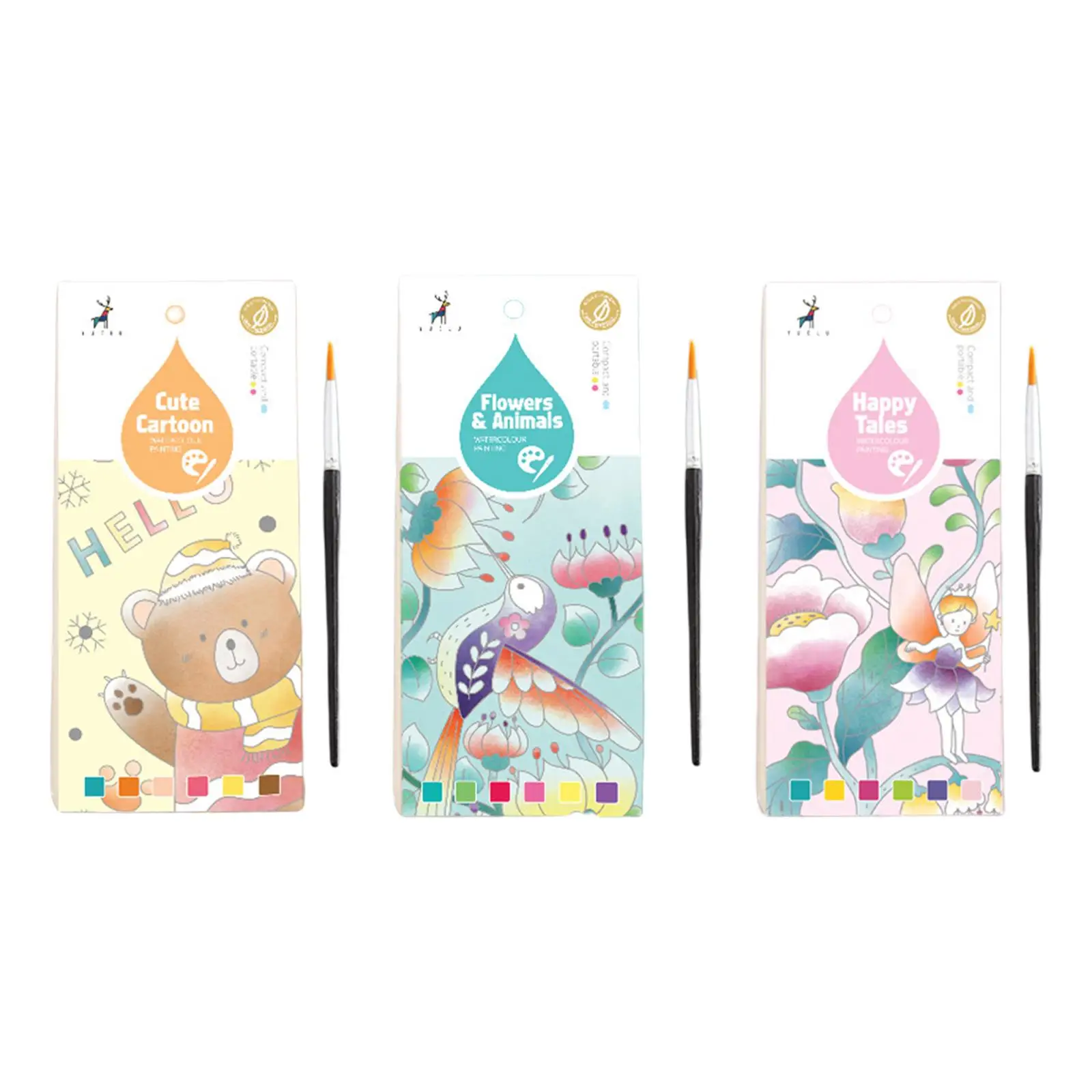 

Water Coloring Books Leisure Portable DIY Watercolor Painting Book Pocket Watercolor Book for Kids Boys Beginners Artists