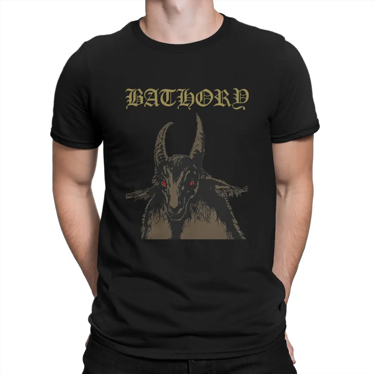 

Men's T-Shirt Bathory Goat Humorous 100% Cotton Tees Short Sleeve Wardruna T Shirts Crew Neck Tops Birthday Gift