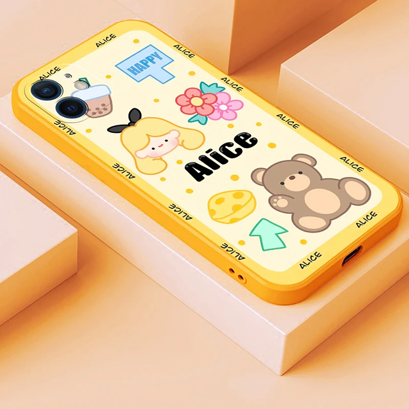 

Alice in Wonderland Phone Case For iPhone 11 12 Pro Max Mini 13 X XR XS Max SE2020 6 6S 7 8 Plus Snow White Silicone Girly Cover