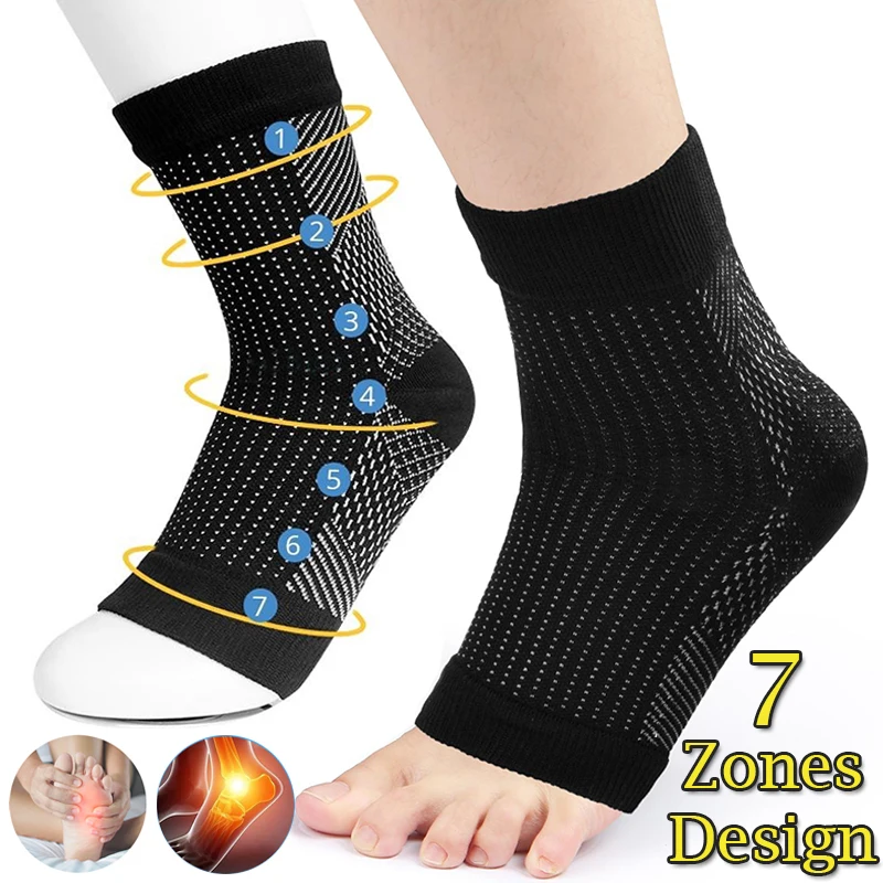 

New Ankle Compression Socks Plantar Fasciitis Foot Arch Support Sleeves Socks Anti-Fatigue Sports Sock Unisex Heel Protector Sox
