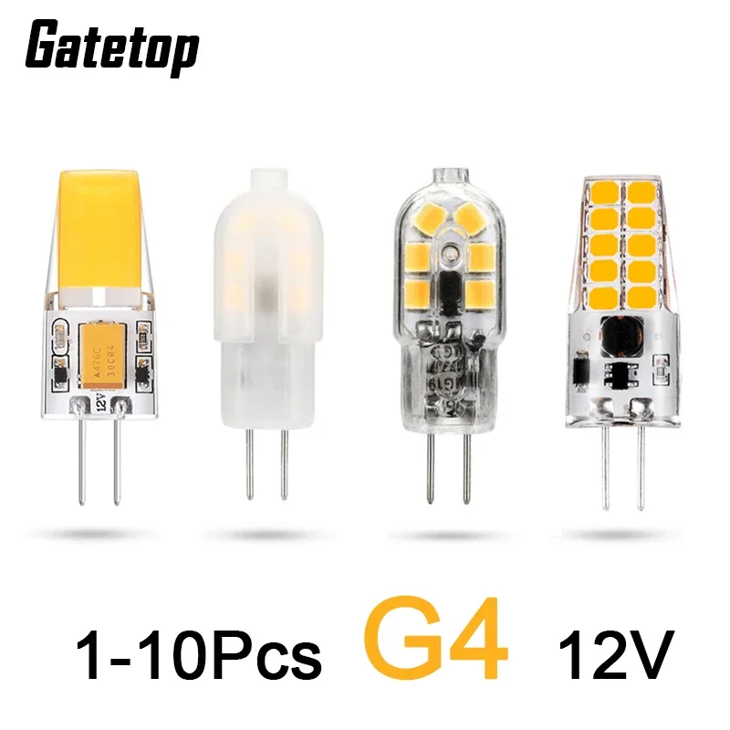 1-10 шт. новая светодиодная лампа Mini G4 12 В с регулируемой яркостью 3 Вт COB AC DC Lampada 360