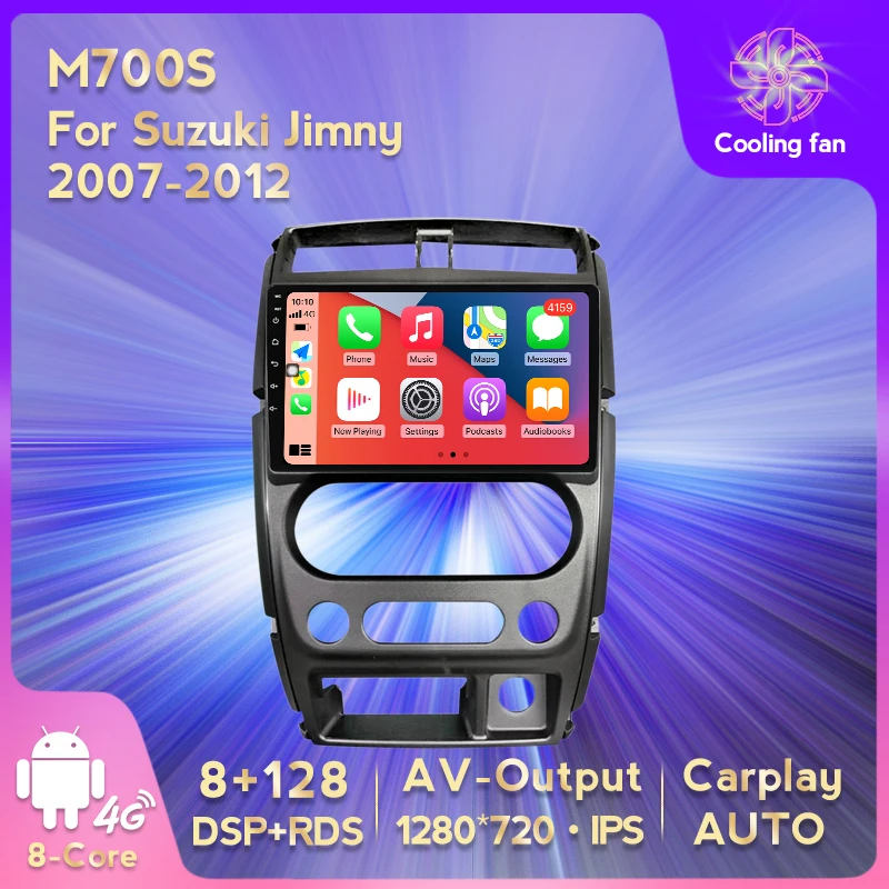 

Автомобильный мультимедийный GPS-навигатор, автомобильный радиоприемник Android 11 8G + 128G для Suzuki Jimny 2007-2012 8-ядерный встроенный Carplay, автомобильный WiFi DSP RDS