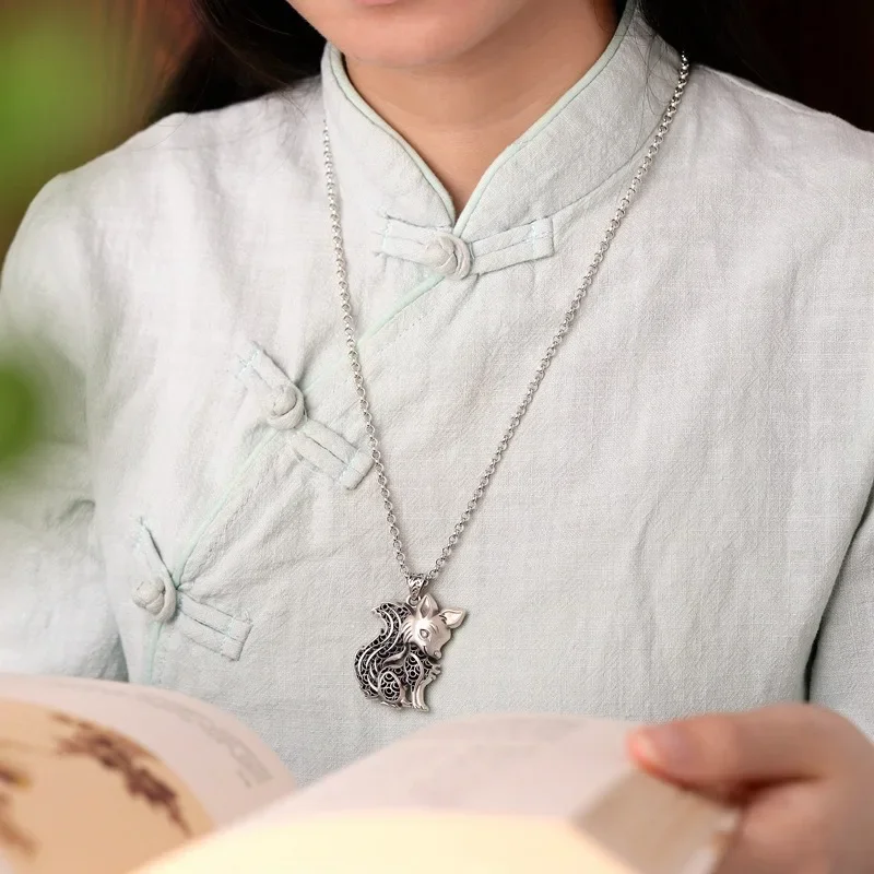 Очаровательная подвеска из серебра 925 пробы с архаическим Римом лисы винтажное