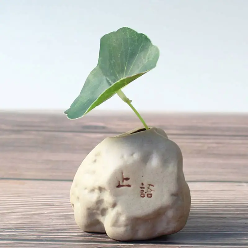 Каменная керамическая посуда Маленькая ваза дзен-украшения маленькие украшения