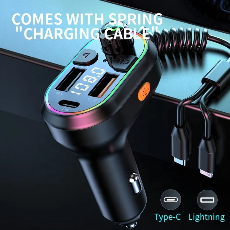 Беспроводной автомобильный комплект Bluetooth гарнитура с ЖК-дисплеем FM-передатчик