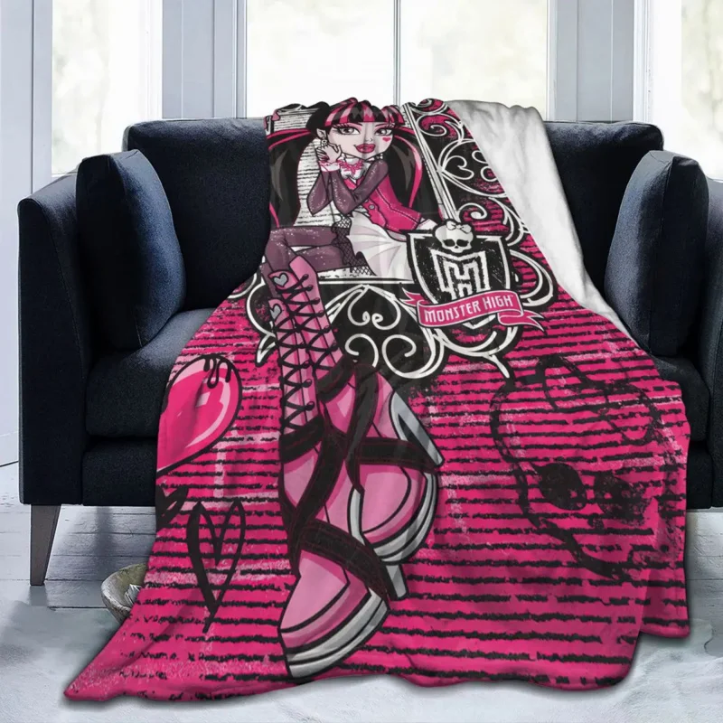 Draculaura Monster High аниме одеяла флисовые весенние осенние портативные супер мягкие