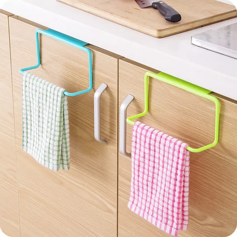 

2022New Accessorie Towel Rack Bar Hanging Holder Rail Organizer Storage Rack Kitchen Gadget Sponge Shelf Kitchen Organizer Drain