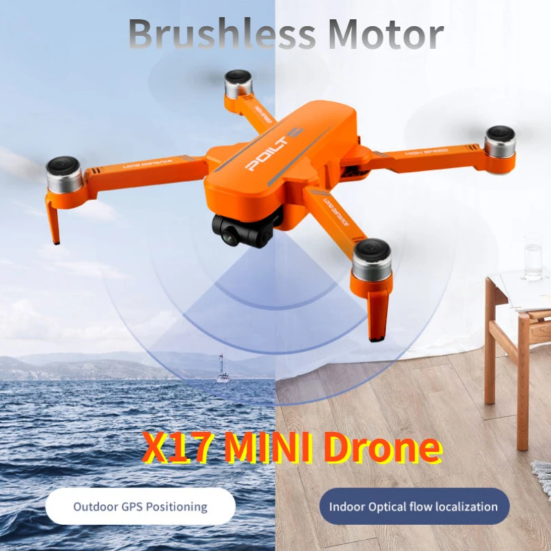 

JJRC X17 Brushless Motor Drone RTF Foldable Quadcopter FPV 5G WiFi GPS Dual HD Camera 6K Headless Mode RC Optical Flow TF Card