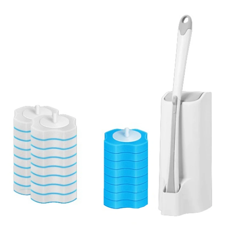 

1Set Toilet Brush Handle Cleaner Toilet Brush With 24 Count Toilet Refills Pads Disposable Toilet Bowl Brush