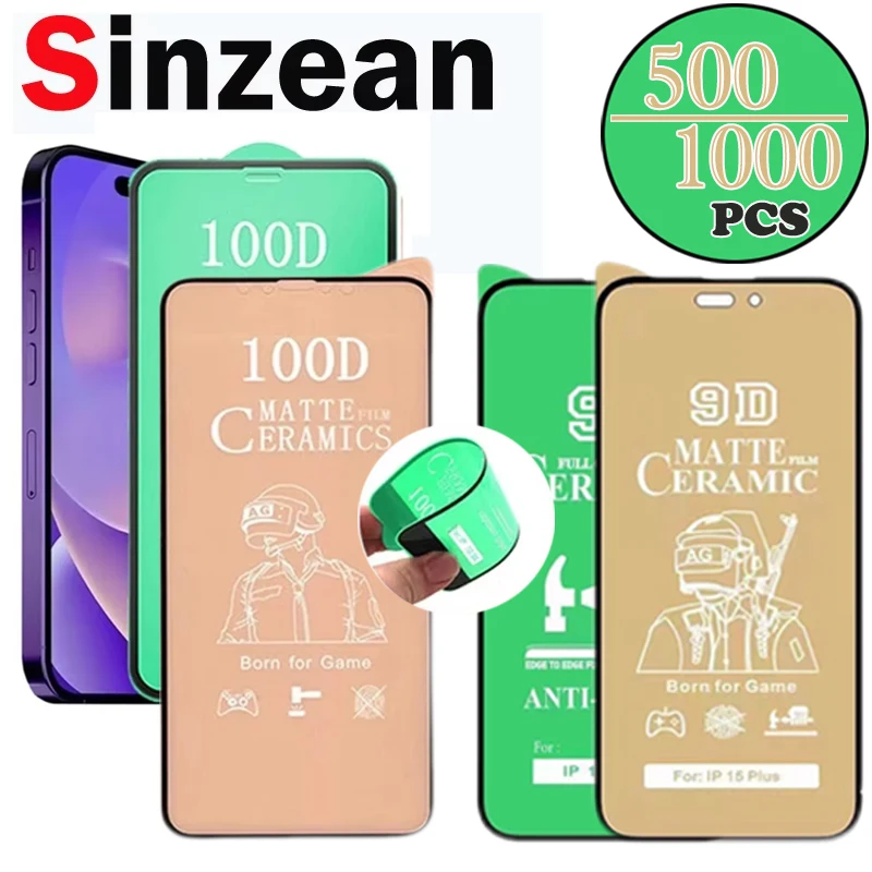 500/1000 шт. для IPHONE 16 15 Pro Max 14 PRO 13 Mini 12 MAX 11 XS XR 6 7 8 Plus 9D 100D защитная керамическая пленка