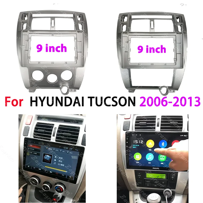Автомобильная видеопанель 1-2 Din 10 1 дюйма панель для HYUNDAI TUCSON 2006-2013 комплект