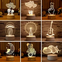 romantic love 3d lamp heart shaped balloon acrylic led night light decorative table lamp valentines day sweetheart wifes gift