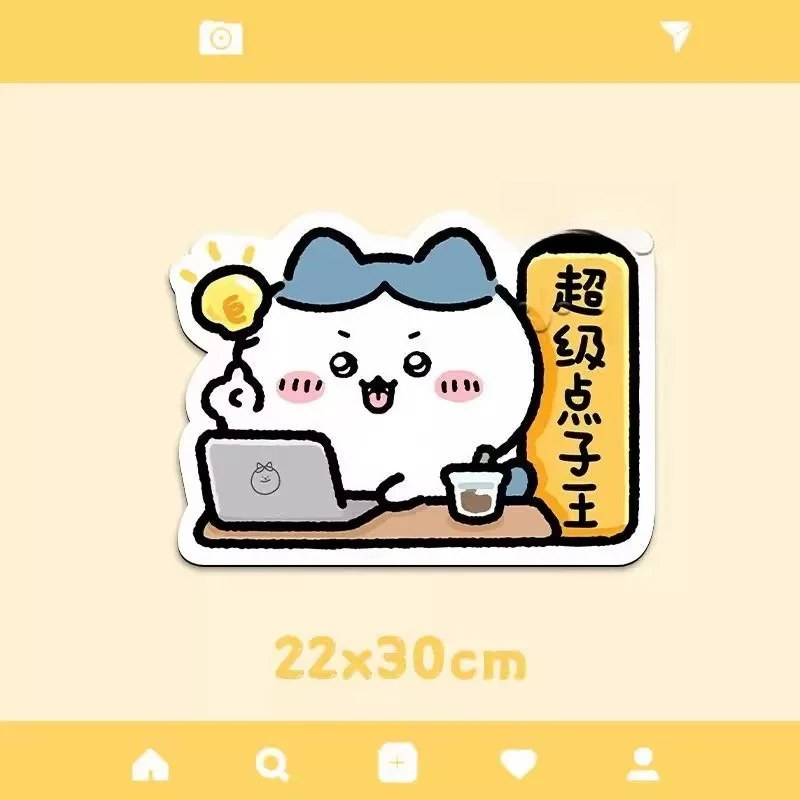 Фото Коврик для мыши Chiikawa Hachiware Usagi Kawaii в стиле аниме: простой, милый, для офиса и игр, противоскользящий, водонепроницаемый, изысканный, забавный, удобный №4