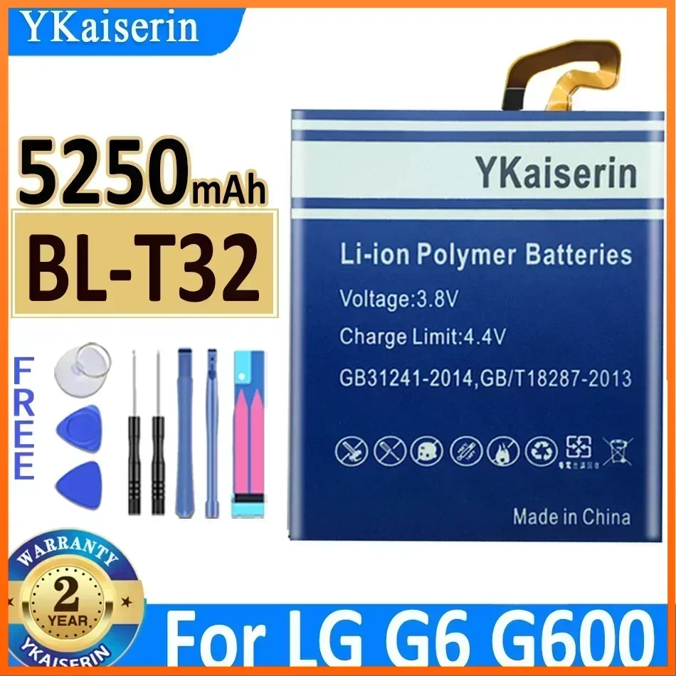 Аккумулятор YKaiserin BL-T32 5250 мАч для LG G6 G600L G600S G600K G600V H871 H872 H873 LS993 US997 VS988 T32 BLT32