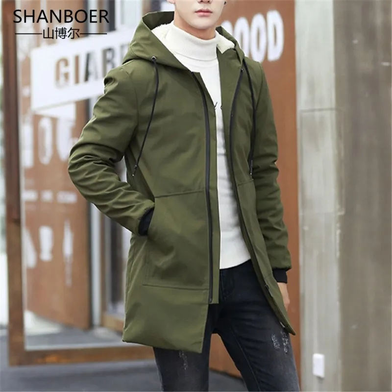 Winter Jacket men hooded Slim Korean Parka Hombre long Jacket coat cashmere mens windbreaker Parkas cotton Oversized 5XL