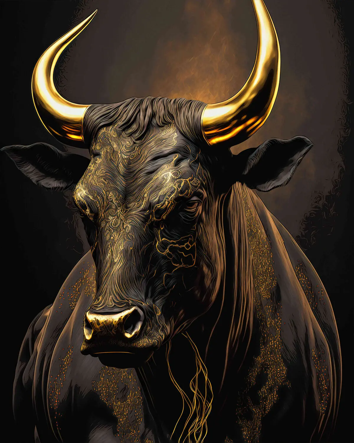 

Художественный плакат "Бык" на холсте