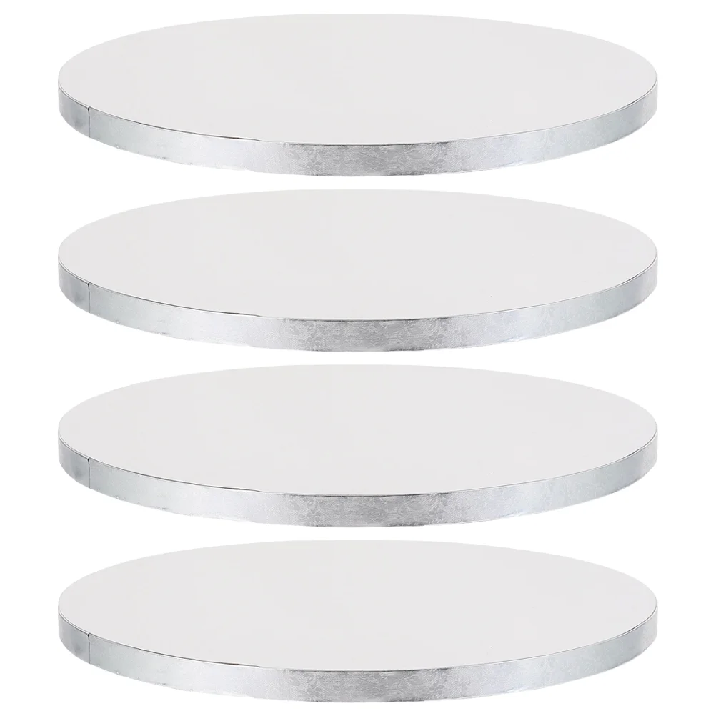 

Cake Boards Round Rounds Board Drums Cardboard Plate Transfer Moving Paper Parchment Tool Decorating Discs Server Lifter Silver