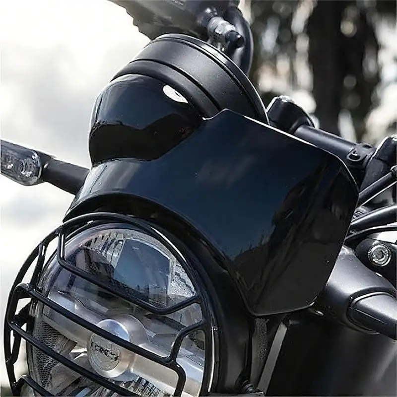 Фото Надежный ветровой дефлектор (экран) черного цвета для мотоцикла Royal Enfield Guerrilla 450 2024 №2