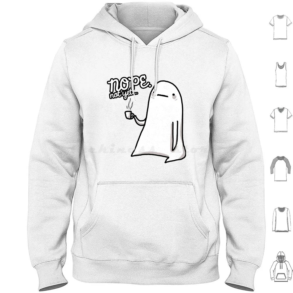 

НОП. Еще не. Толстовки с длинным рукавом, кофейная поилка, Забавный Милый мультяшный Забавный Derp Tea Coffee Morning Slow People