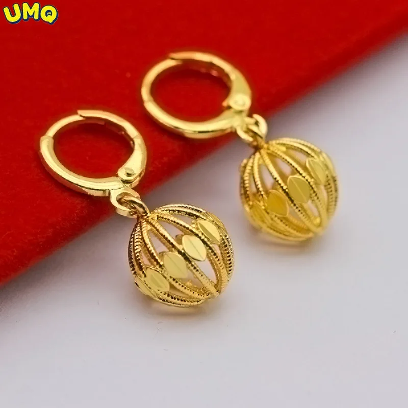 

Позолоченные серьги с позолоченными серьгами, искусство для людей среднего возраста и пожилых людей, которые не выцветают долгое время