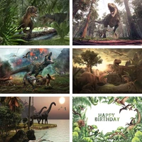 dinosaur boy birthday decor backdrop jungle safari banner kid portrait photography background forest photo studio prop photozone