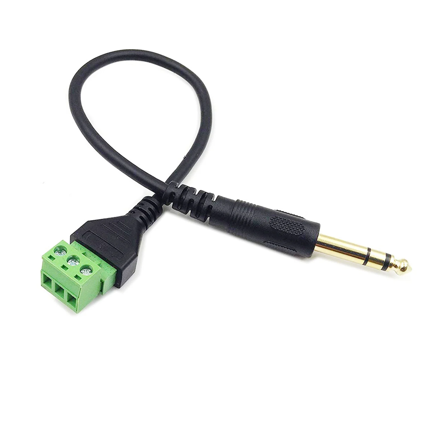 10 шт. золотой 6 35 мм 1/4 дюйма стерео штекер TRS 3-контактный AV-винт видеобалун