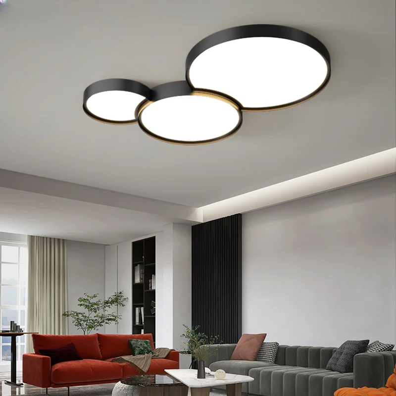 

Современная лампа с регулируемой яркостью, простая круглая квадратная лампа для дома, новая лампа для гостиной, столовой, спальни, зала, кухни, внутреннее освещение