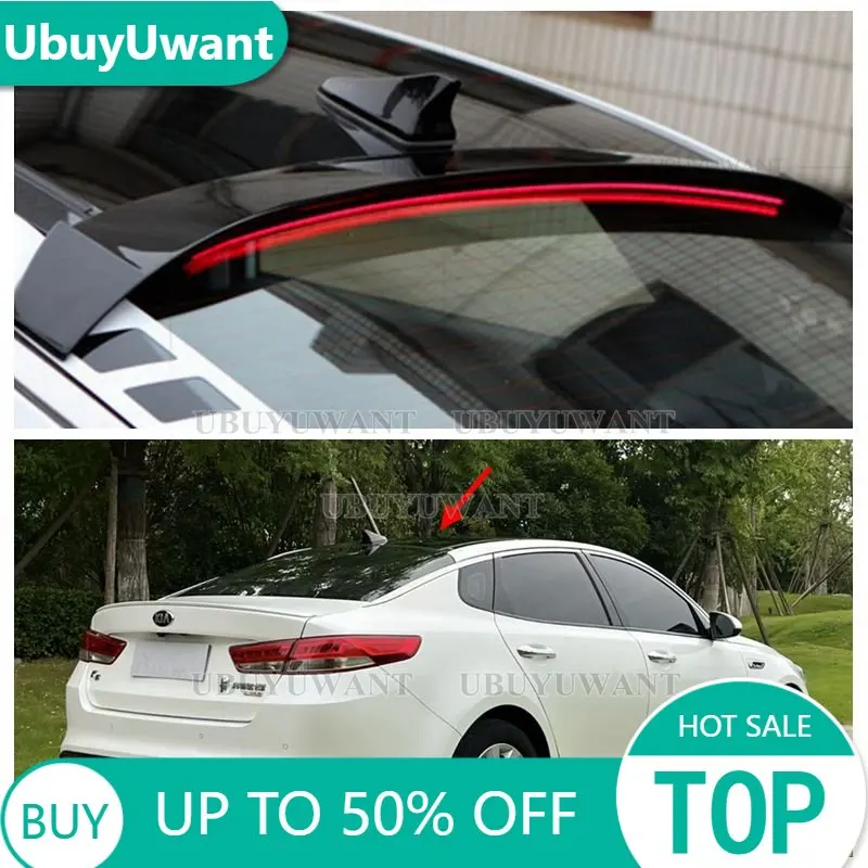 

Черный спойлер для Kia K5 Optima 2011-2019 с тормозным эконом, спойлер на крышу заднего багажника, крыло багажника, губа, хвостовой спойлер на крышу, Ст...