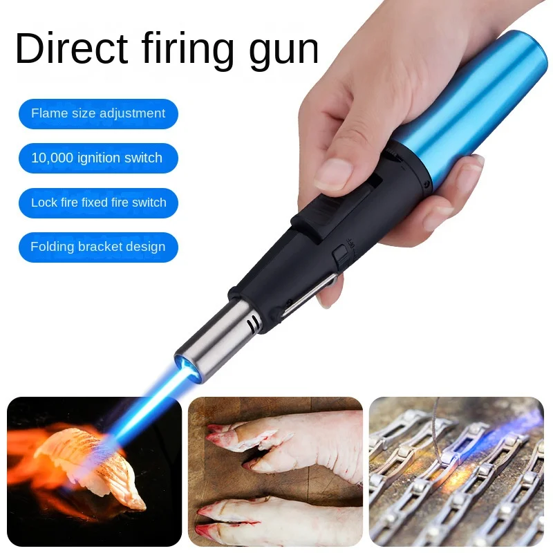 

Cigar lighter windproof straight to small spray gun flamethrower cross-border