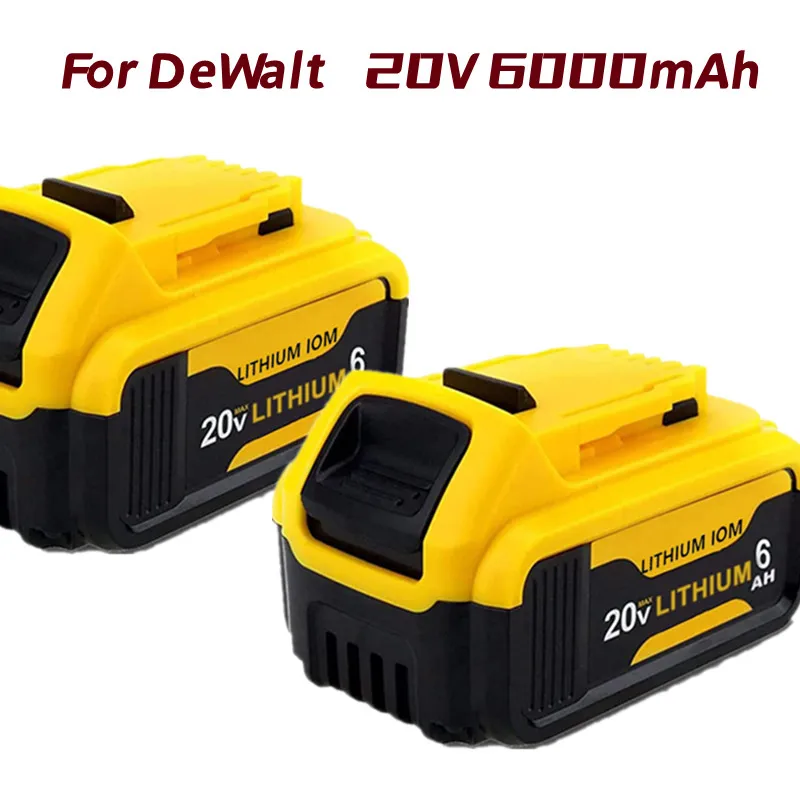 

6.0Ah 20V DCB206 battery compatible with DeWalt 20V 6.0Ah lithium battery Max DCB207 DCB205 series cordless power tools