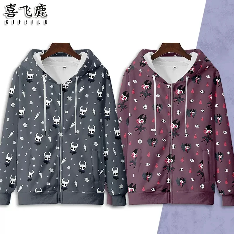 

Anime Hollow Knight Hooded Hoodie Sweatshirt Coat Cosplay Men Women Loose Jacket Long Sleeve Pullover Tops