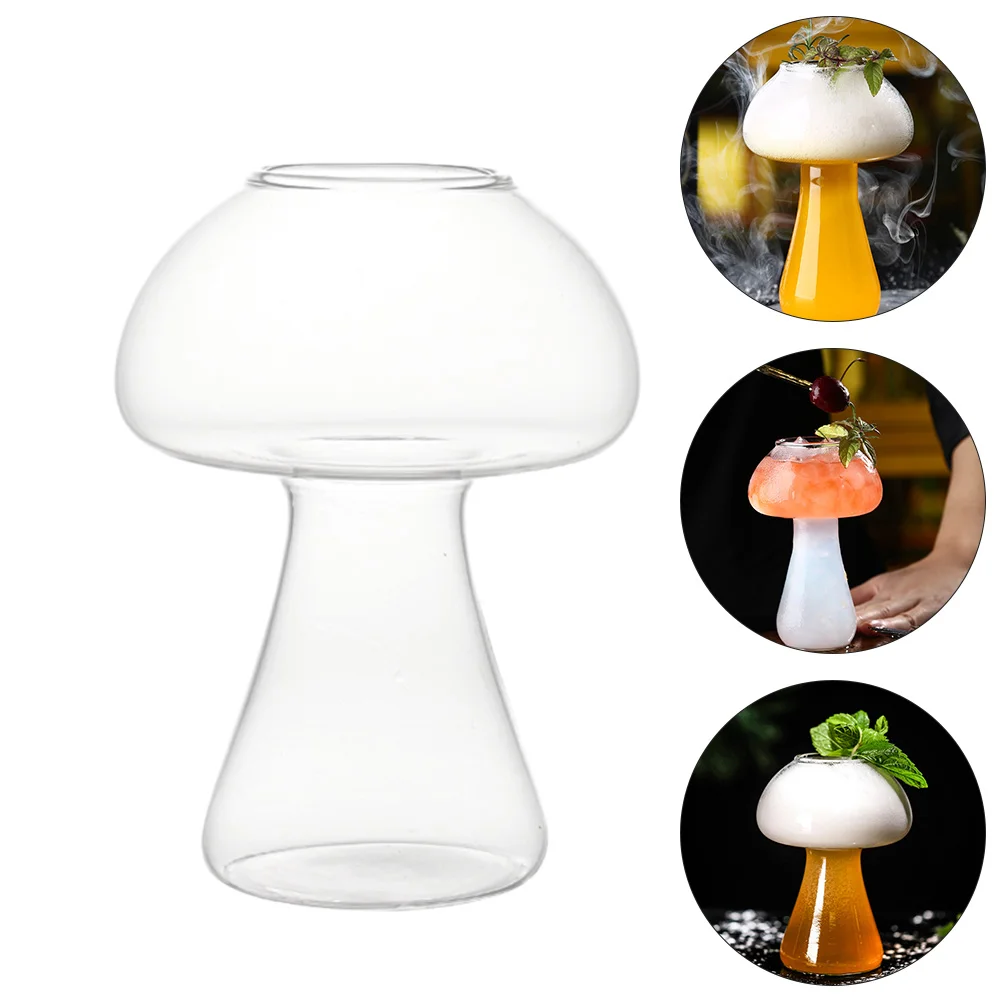

Glasses Cup Cocktail Mushroom Goblet Champagne Cups Martini Drinking Drink Novelty Can Crystal Clear Mug Party Beer Margarita