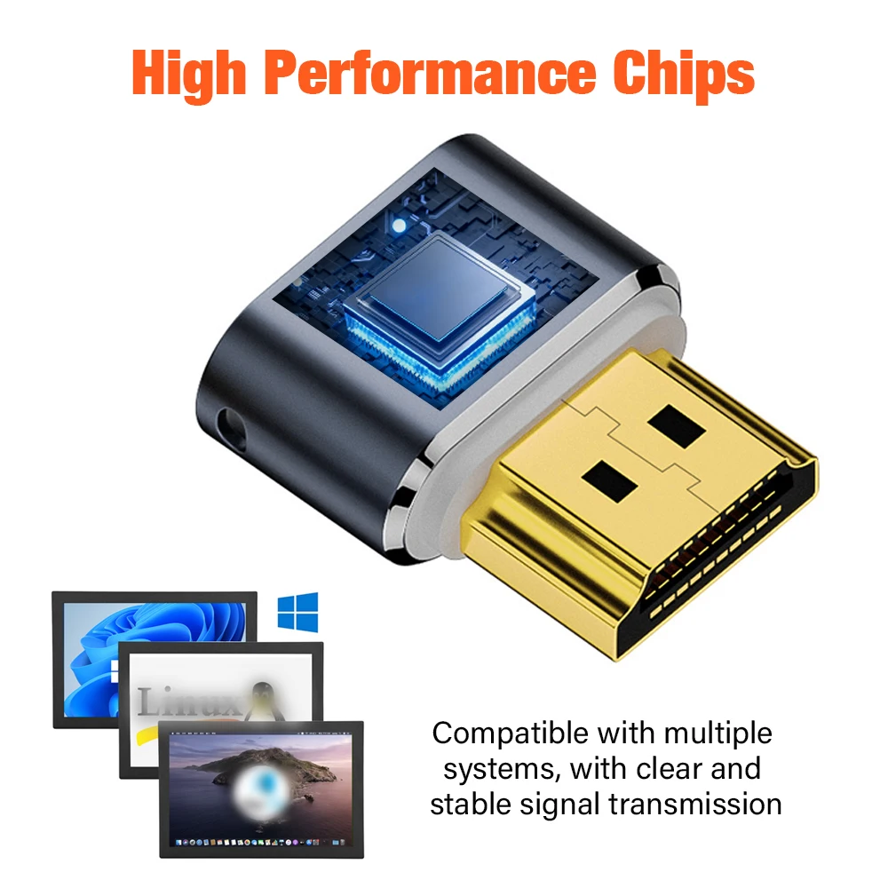 Фото HDMI-совместимая заглушка 4K HDR Виртуальный монитор Эмулятор EDID Беголовий адаптер дисплея Ghost Поддержка до 4k при 60 Гц 1080 при 120 Гц №5