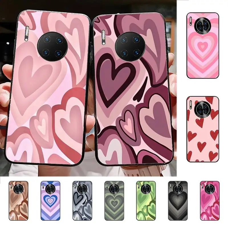 

Heart Circle Phone Case for Huawei Mate 20 10 9 40 30 lite pro X Nova 2 3i 7se